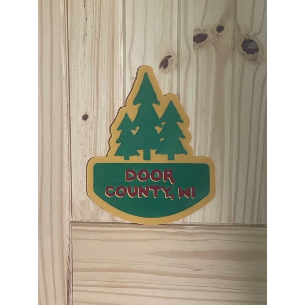 Door County Wisconsin Tree Forest Sign